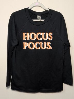 Kavio Hocus Pocus Halloween Sweatshirt Black Orange Spooky Girls Size S 6-8